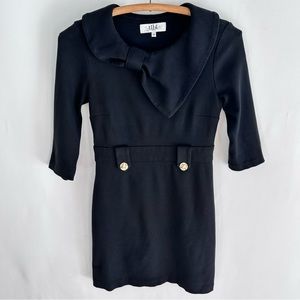 Tibi ~ Bow Accent Black XS Mini Dress
